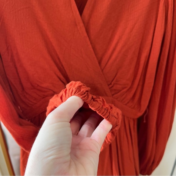 NWT Urban Outfitters Long Sleeve Romper with Tie Waist - Picture 2 of 7